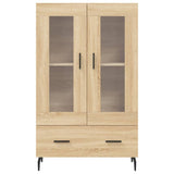 vidaXL Hoge kast 69,5x31x115 cm bewerkt hout wit