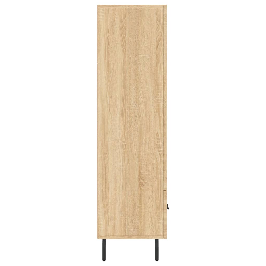 vidaXL Hoge kast 69,5x31x115 cm bewerkt hout wit