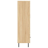 vidaXL Hoge kast 69,5x31x115 cm bewerkt hout wit