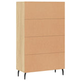 vidaXL Hoge kast 69,5x31x115 cm bewerkt hout wit