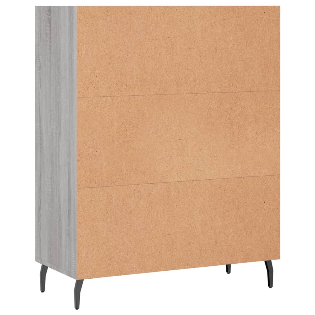 vidaXL Shelf Cabinet 69.5x32.5x90 cm Engineered Wood Concrete Grey
