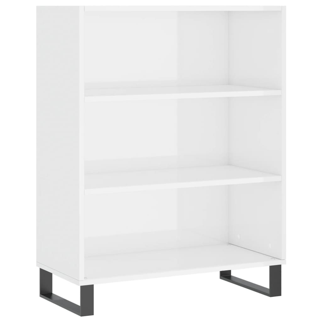 vidaXL Schappenkast 69,5x32,5x90 cm bewerkt hout hoogglans wit