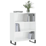 vidaXL Schappenkast 69,5x32,5x90 cm bewerkt hout hoogglans wit