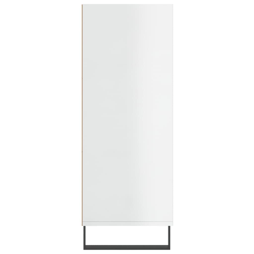 vidaXL Schappenkast 69,5x32,5x90 cm bewerkt hout hoogglans wit