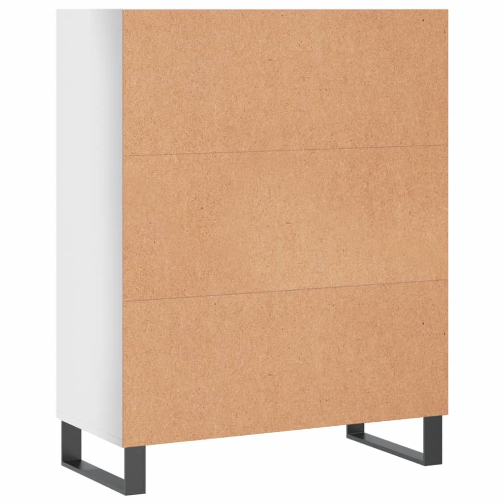 vidaXL Schappenkast 69,5x32,5x90 cm bewerkt hout hoogglans wit