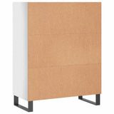 vidaXL Schappenkast 69,5x32,5x90 cm bewerkt hout hoogglans wit