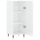 vidaXL Dressoir 34,5x34x90 cm bewerkt hout hoogglans wit