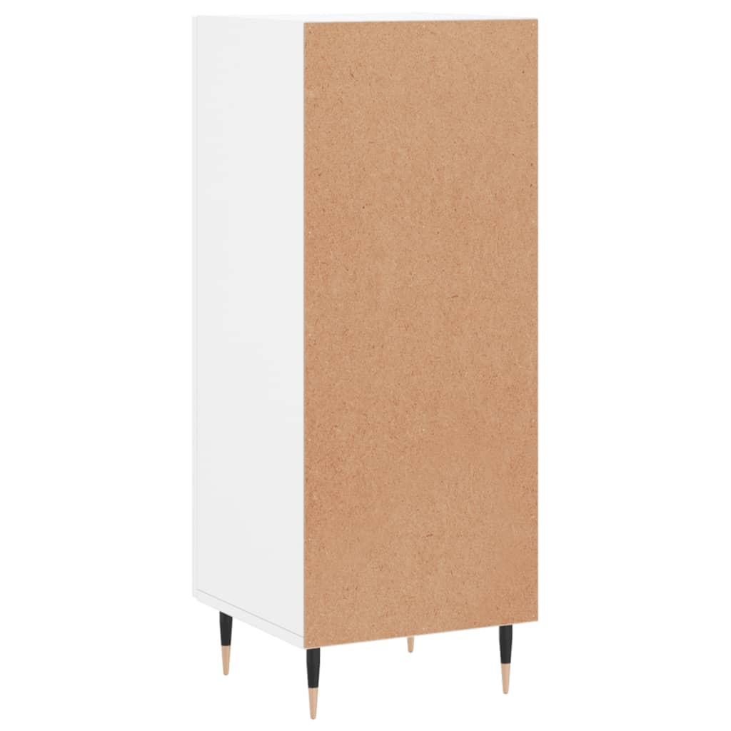 vidaXL Dressoir 34,5x34x90 cm bewerkt hout hoogglans wit