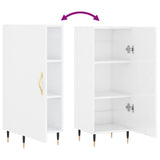 vidaXL Dressoir 34,5x34x90 cm bewerkt hout hoogglans wit