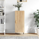 vidaXL Dressoir 34,5x34x90 cm bewerkt hout hoogglans wit