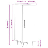 vidaXL Dressoir 34,5x34x90 cm bewerkt hout wit