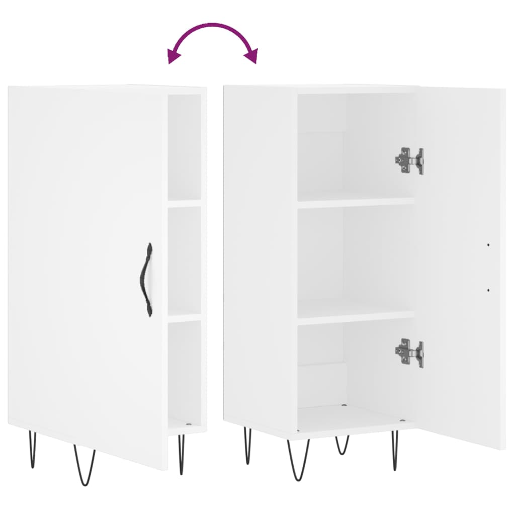 vidaXL Dressoir 34,5x34x90 cm bewerkt hout wit