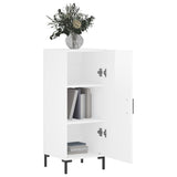 vidaXL Dressoir 34,5x34x90 cm bewerkt hout hoogglans wit