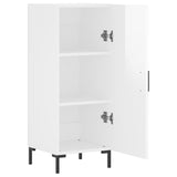 vidaXL Dressoir 34,5x34x90 cm bewerkt hout hoogglans wit