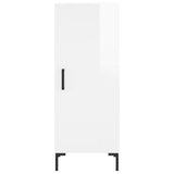 vidaXL Dressoir 34,5x34x90 cm bewerkt hout hoogglans wit