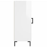 vidaXL Dressoir 34,5x34x90 cm bewerkt hout hoogglans wit