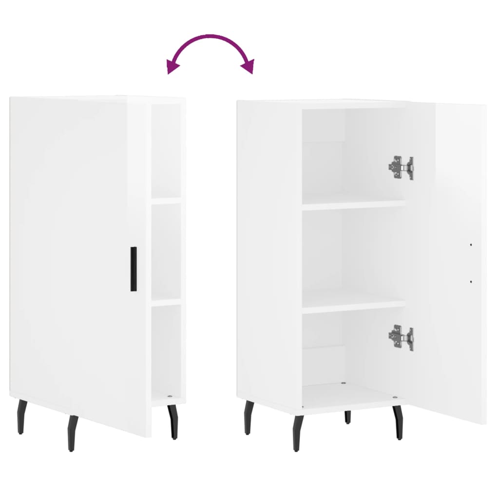 vidaXL Dressoir 34,5x34x90 cm bewerkt hout wit