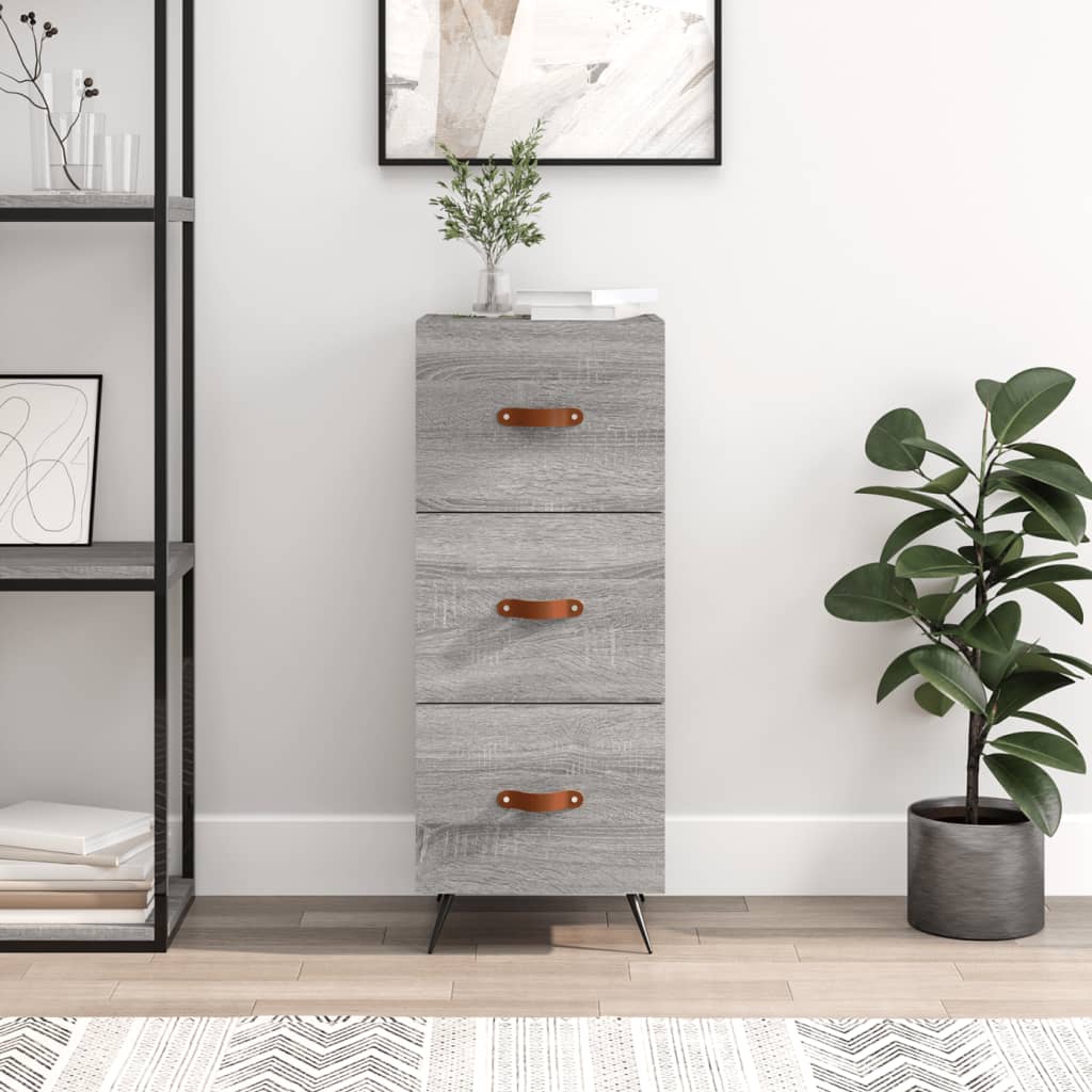vidaXL Dressoir 34,5x34x90 cm bewerkt hout wit