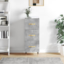 vidaXL Dressoir 34,5x34x90 cm bewerkt hout betongrijs