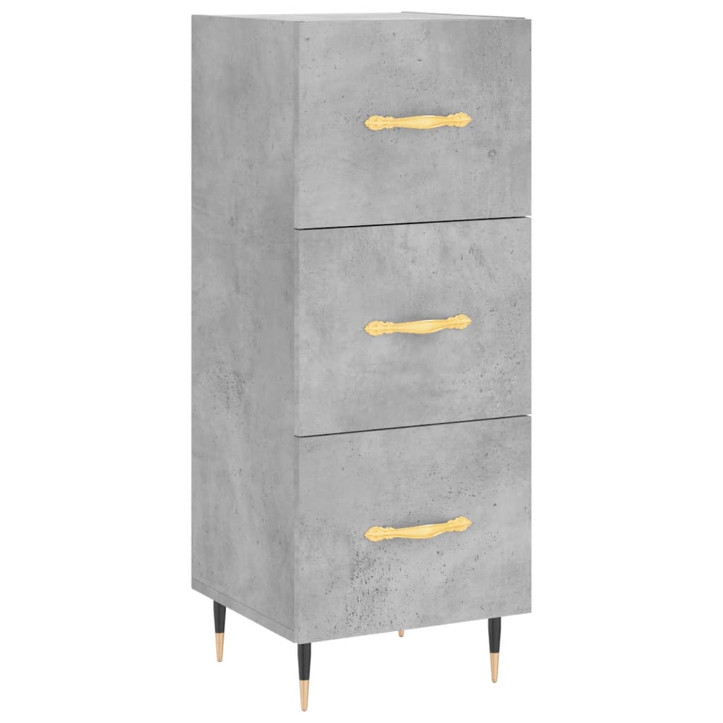vidaXL Dressoir 34,5x34x90 cm bewerkt hout betongrijs