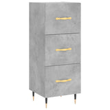 vidaXL Dressoir 34,5x34x90 cm bewerkt hout betongrijs
