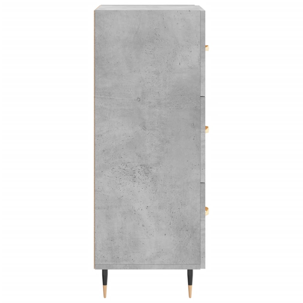 vidaXL Dressoir 34,5x34x90 cm bewerkt hout betongrijs