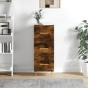 vidaXL Dressoir 34,5x34x90 cm bewerkt hout betongrijs