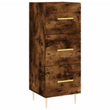 vidaXL Dressoir 34,5x34x90 cm bewerkt hout betongrijs