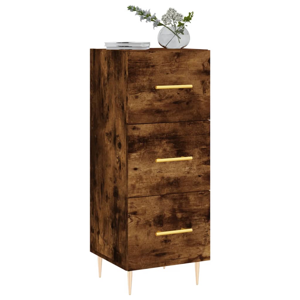 vidaXL Dressoir 34,5x34x90 cm bewerkt hout betongrijs
