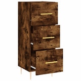 vidaXL Dressoir 34,5x34x90 cm bewerkt hout betongrijs