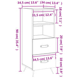 vidaXL Sideboard 34.5x34x90 cm engineered wood white