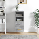 vidaXL Dressoir 34,5x34x90 cm bewerkt hout hoogglans wit