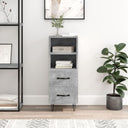 vidaXL Dressoir 34,5x34x90 cm bewerkt hout wit