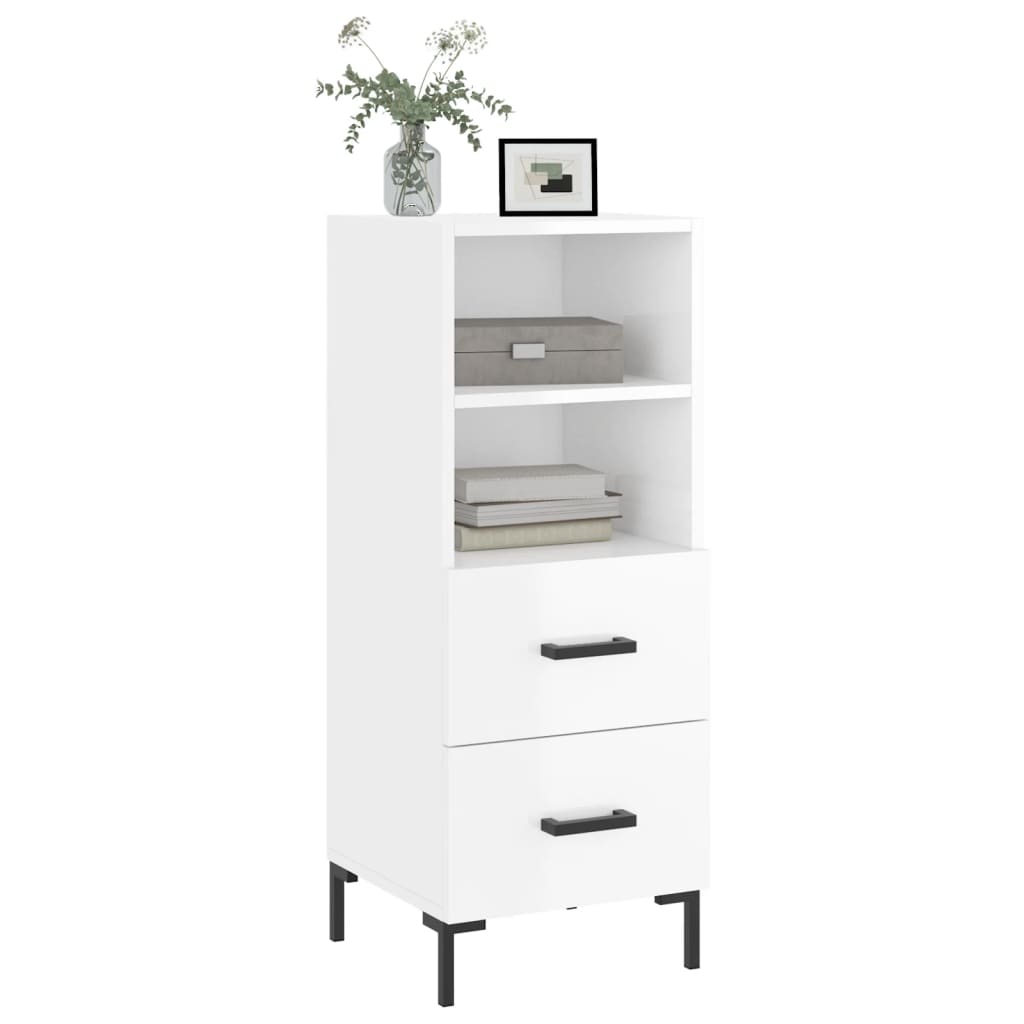 vidaXL Dressoir 34,5x34x90 cm bewerkt hout wit