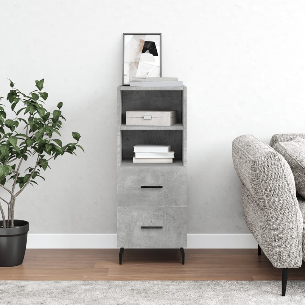 vidaXL Dressoir 34,5x34x90 cm bewerkt hout zwart