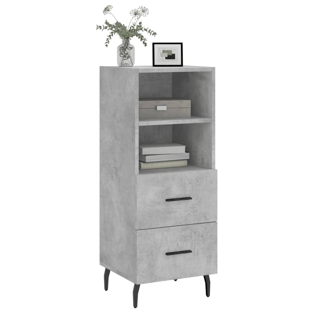 vidaXL Dressoir 34,5x34x90 cm bewerkt hout zwart