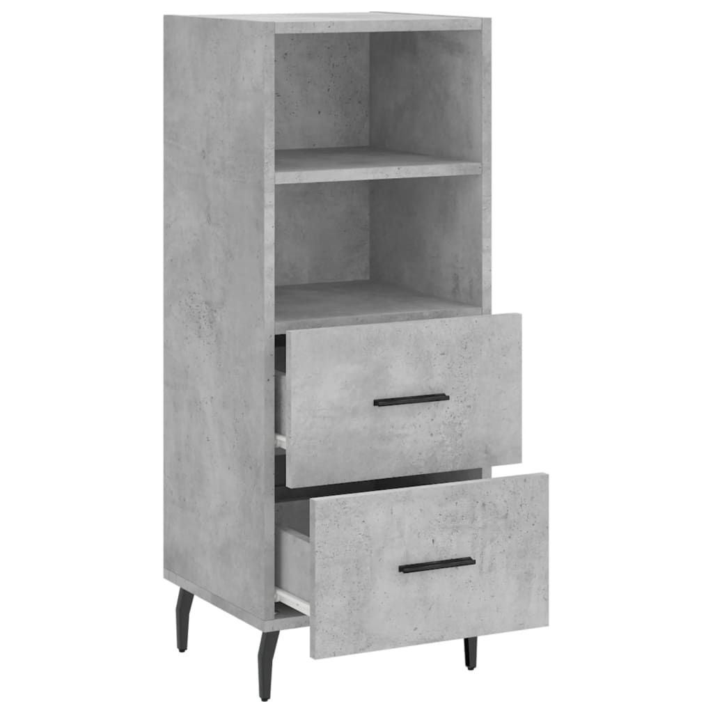vidaXL Dressoir 34,5x34x90 cm bewerkt hout zwart