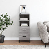 vidaXL Dressoir 34,5x34x90 cm bewerkt hout zwart