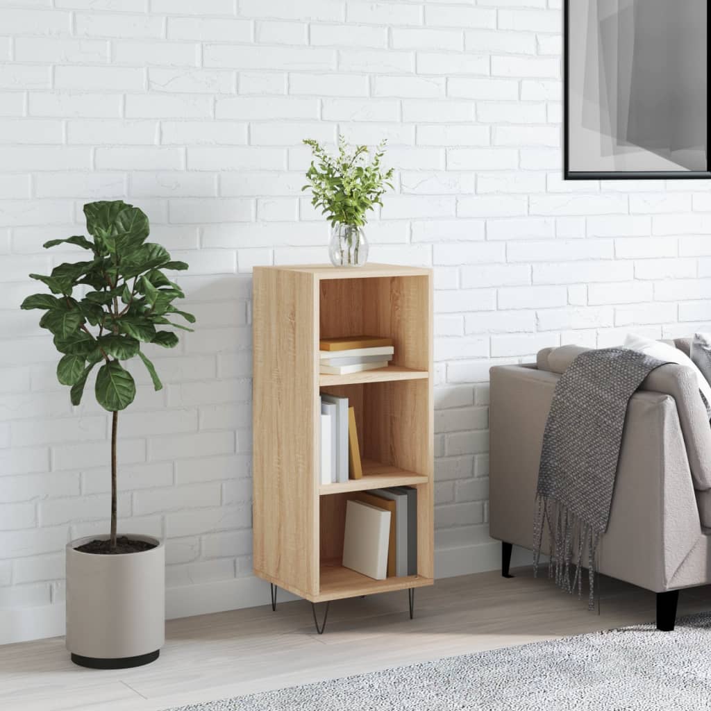 vidaXL Dressoir 34,5x32,5x90 cm bewerkt hout wit