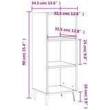 vidaXL Sideboard 34.5x32.5x90 cm engineered wood white
