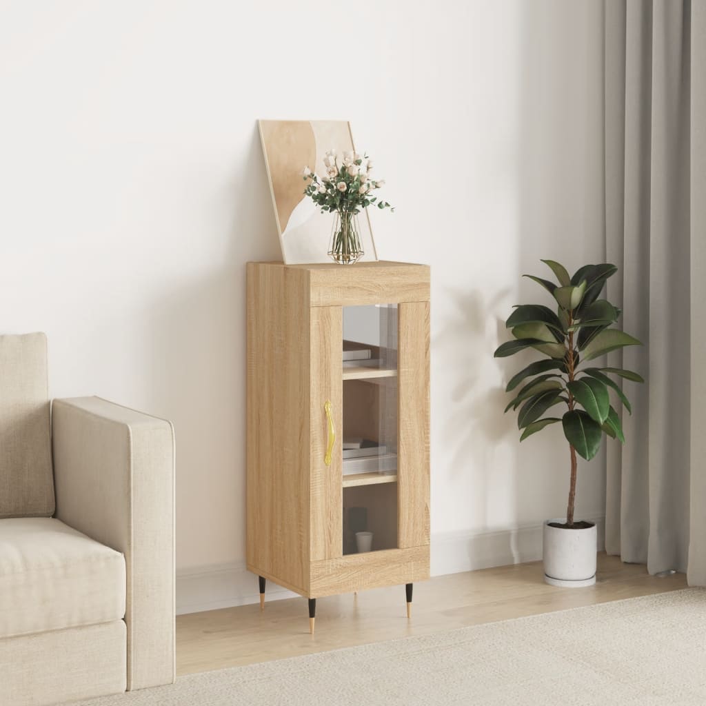 vidaXL Dressoir 34,5x34x90 cm bewerkt hout wit