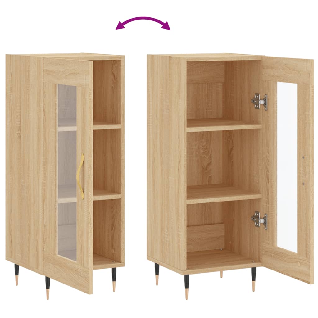 vidaXL Dressoir 34,5x34x90 cm bewerkt hout wit
