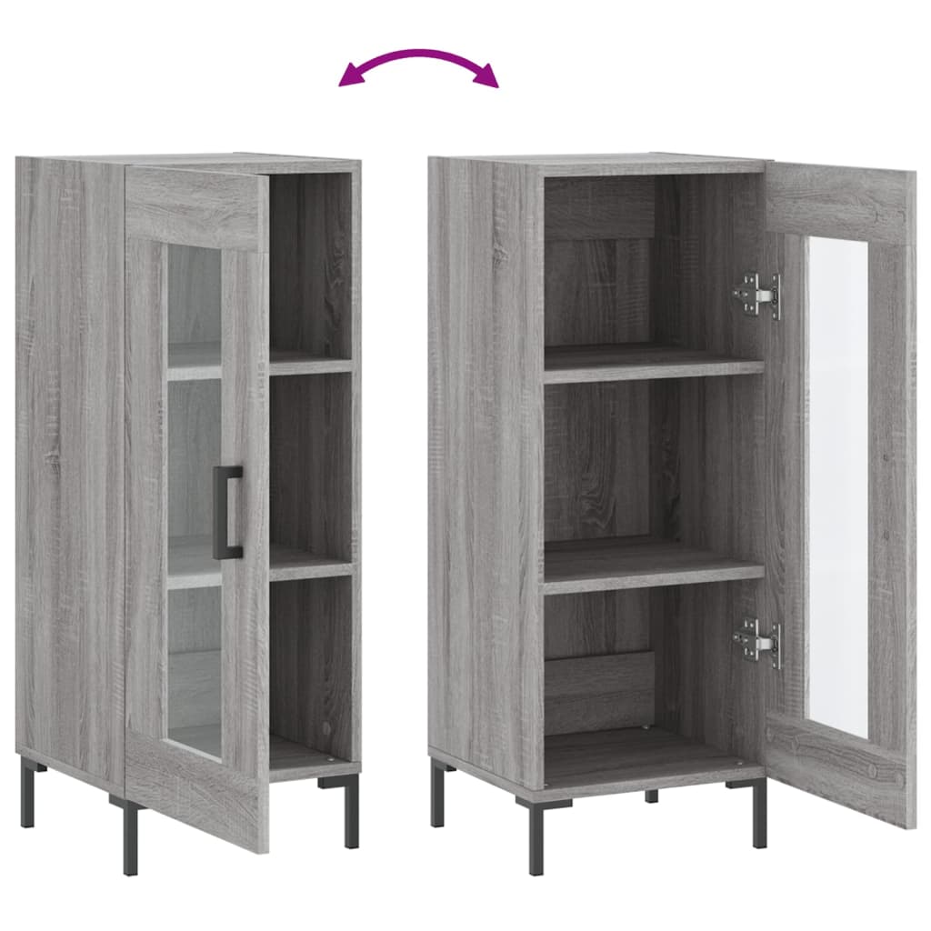 vidaXL Dressoir 34,5x34x90 cm bewerkt hout wit