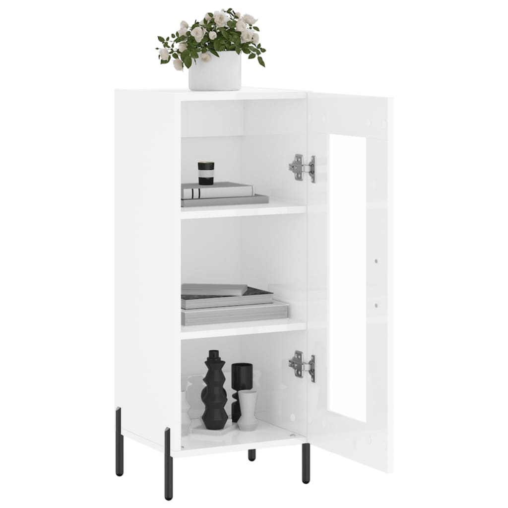 vidaXL Dressoir 34,5x34x90 cm bewerkt hout wit