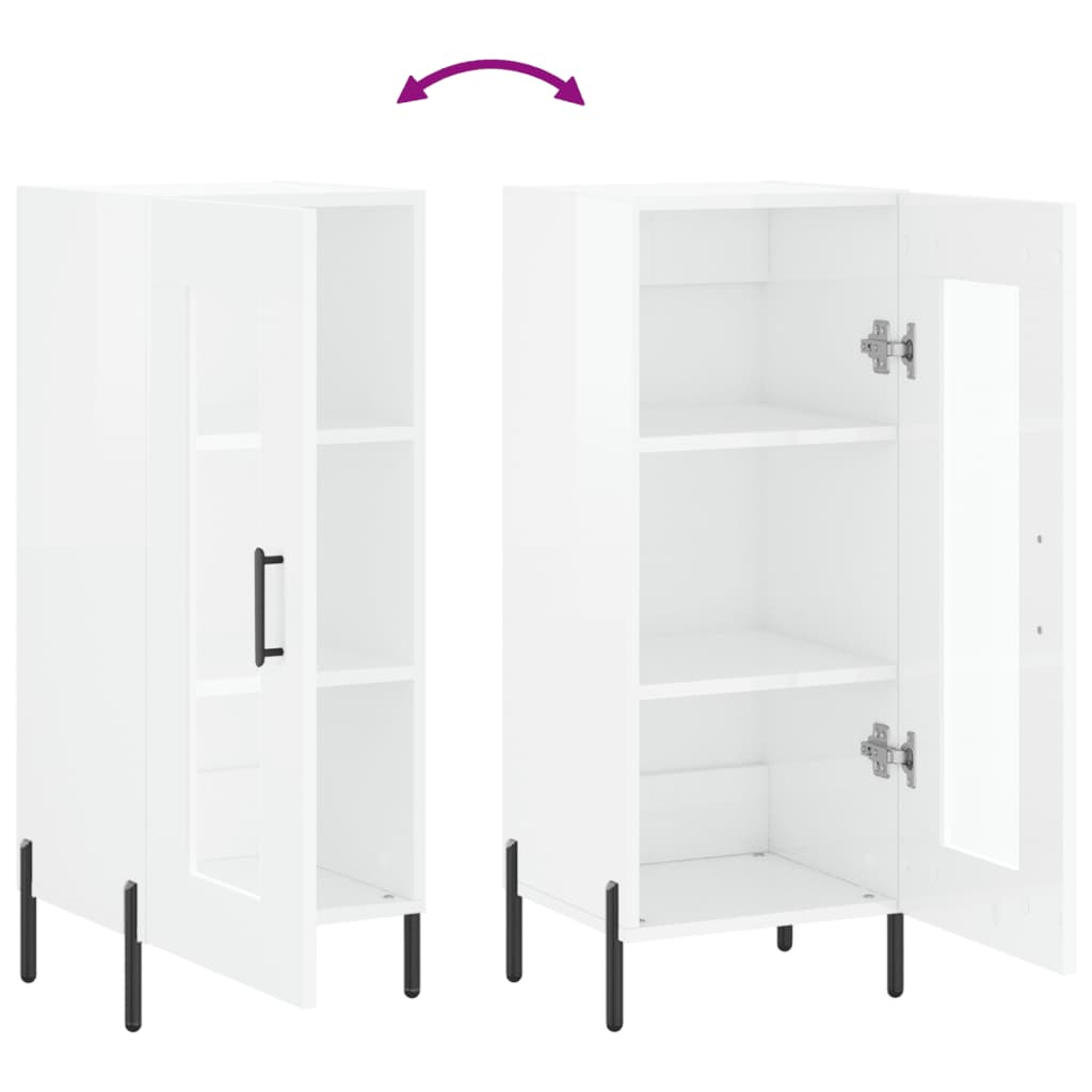 vidaXL Dressoir 34,5x34x90 cm bewerkt hout wit