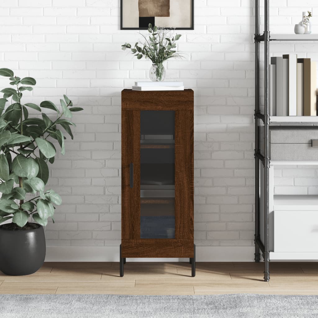 vidaXL Dressoir 34,5x34x90 cm bewerkt hout wit