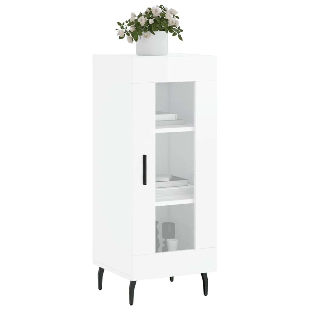 vidaXL Dressoir 34,5x34x90 cm bewerkt hout zwart