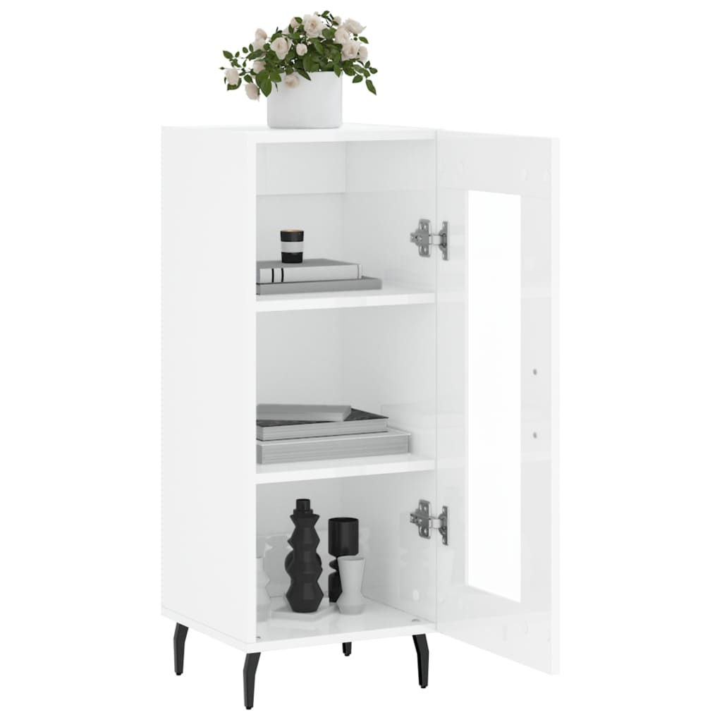 vidaXL Dressoir 34,5x34x90 cm bewerkt hout zwart