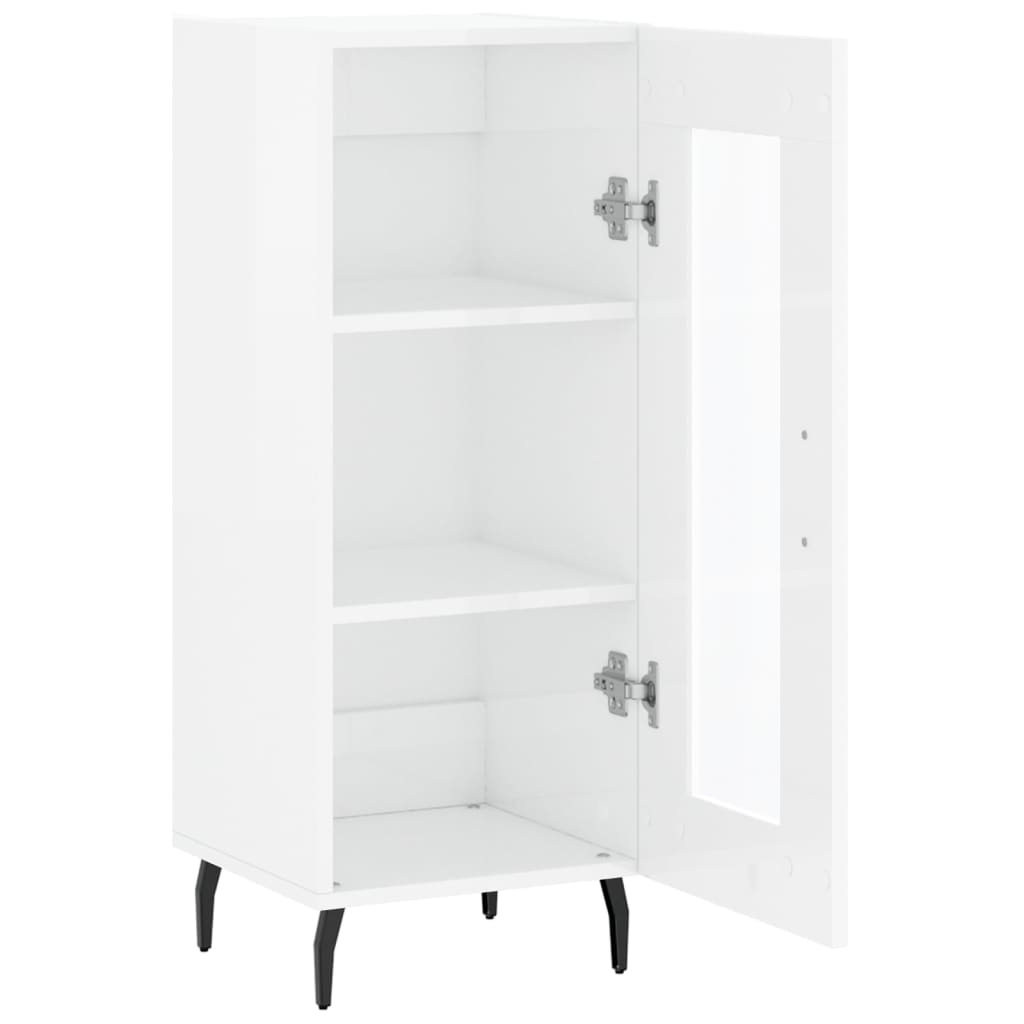 vidaXL Dressoir 34,5x34x90 cm bewerkt hout zwart