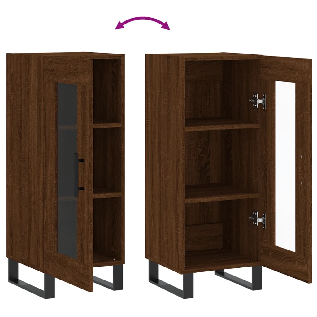 vidaXL Dressoir 34,5x34x90 cm bewerkt hout wit